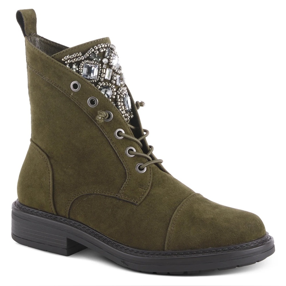 PATRIZIA BLAZIN BOOTIE in olive green